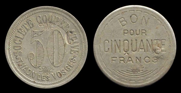 FRANCE, THAON LES VOSGES, large cooperative token