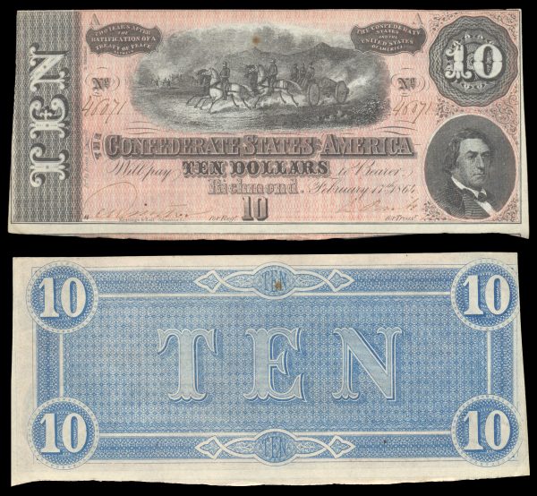 CONFEDERATE STATES OF AMERICA 10 dollars 17.2.1864