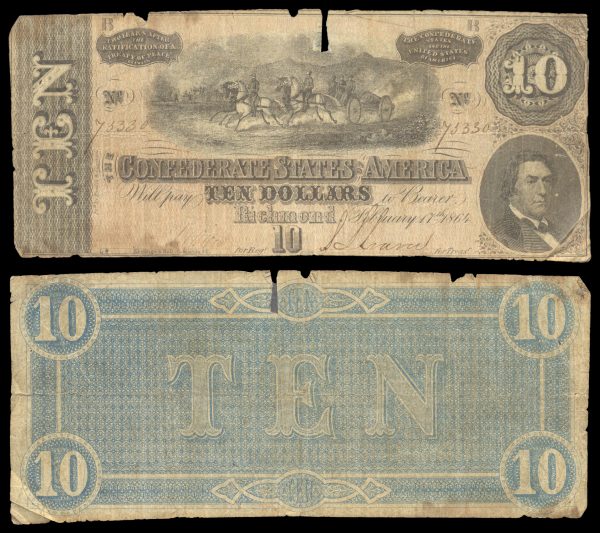 CONFEDERATE STATES OF AMERICA 10 dollars 17.2.1864