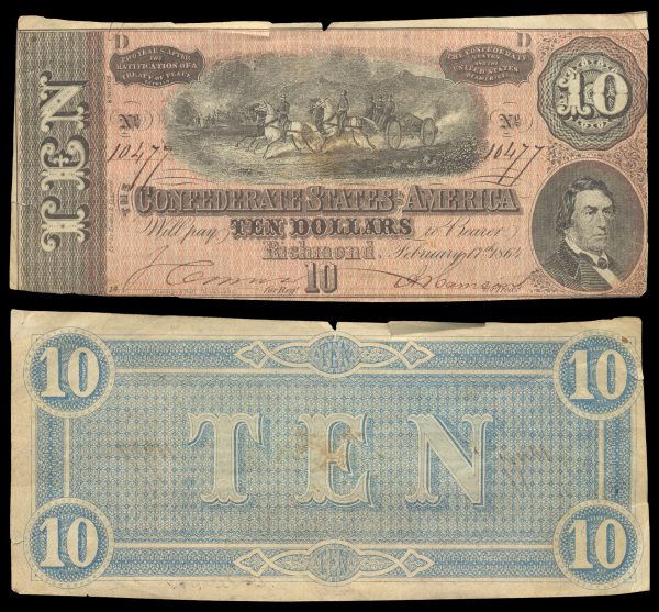 CONFEDERATE STATES OF AMERICA 10 dollars 17.2.1864