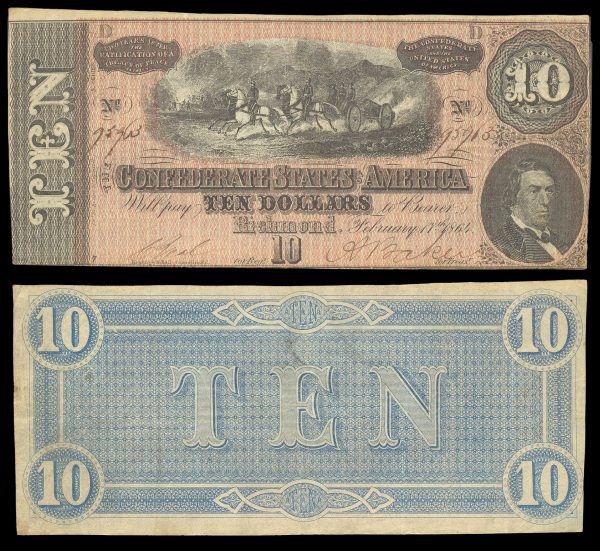CONFEDERATE STATES 10 dollars 1864