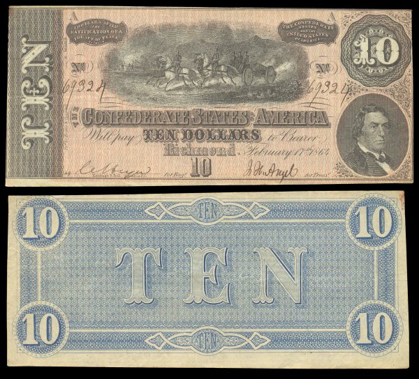 CONFEDERATE STATES 10 dollars 1864