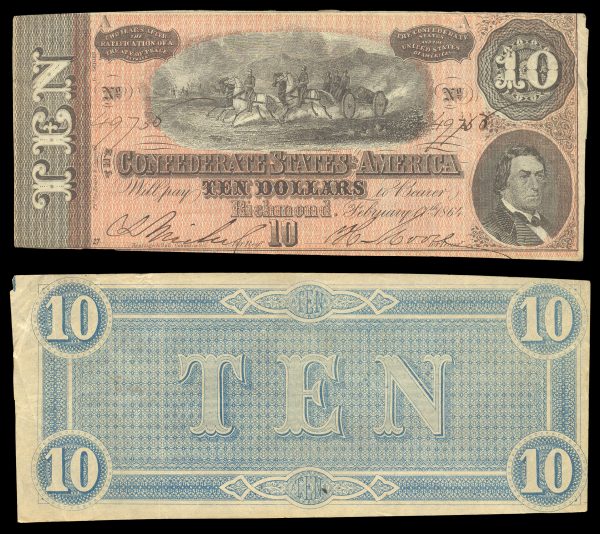 CONFEDERATE STATES 10 dollars 1864