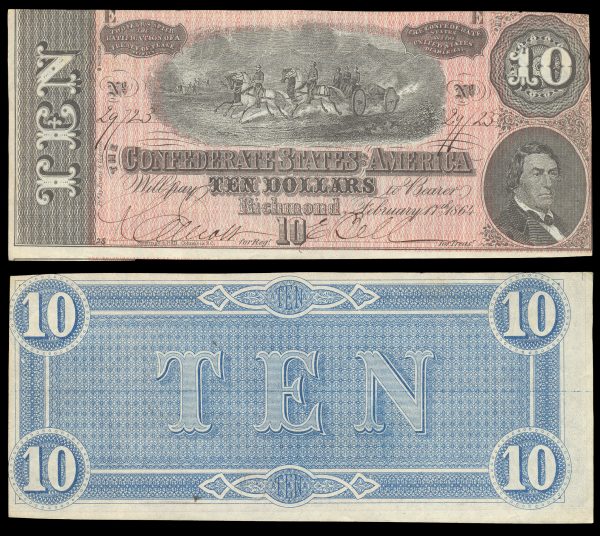 CONFEDERATE STATES 10 dollars 1864