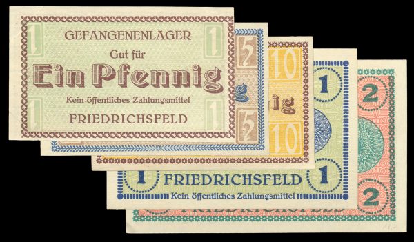 GERMANY FRIEDRICHSFELD Prison Camp set World War I