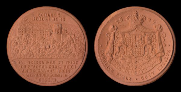 GERMANY HEIDELBERG brown porcelain medal (1920s)