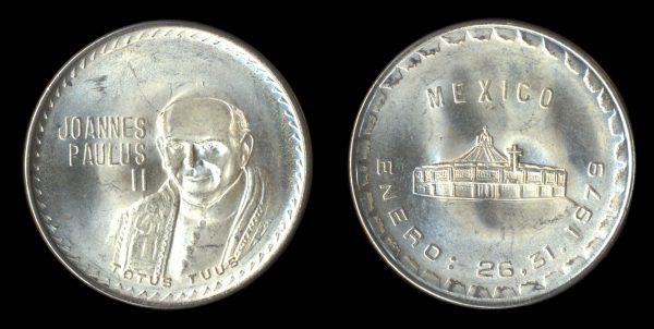 MEXICO Pope John Paul II silver medal 1979