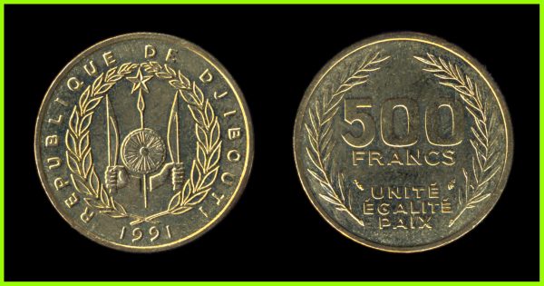 DJIBOUTI 500 francs 1991