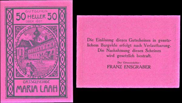 AUSTRIA MARIA-LAAH 50 heller no date