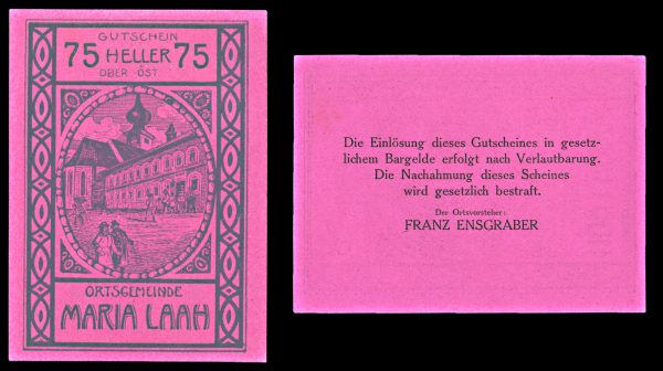 AUSTRIA MARIA-LAAH 75 heller no date