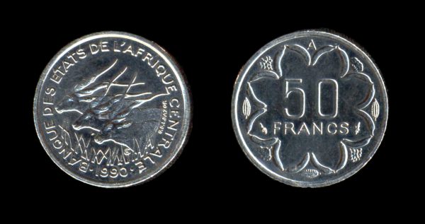 CENTRAL AFRICAN STATES 50 francs 1990 A