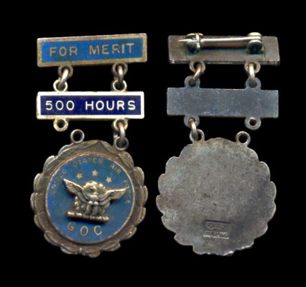 USA Air Force miniature hours badge (1940s-50s)