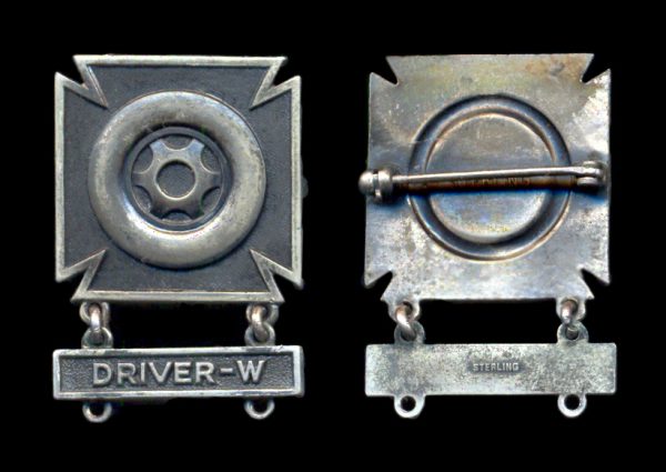 USA silver Army Driver Badge (1960s-70s)