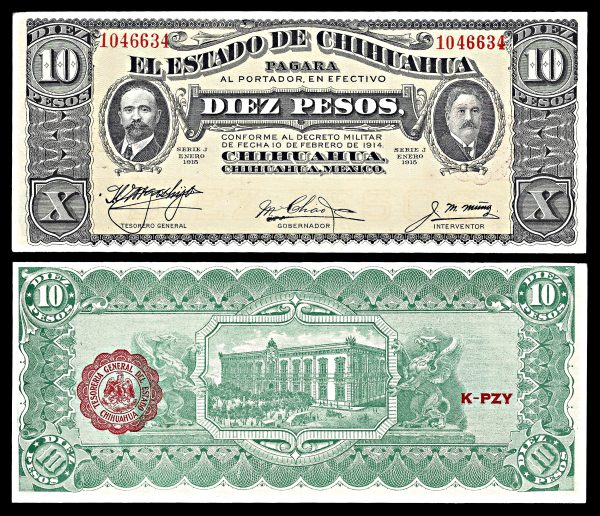 MEXICO Chihuahua 10 pesos June 1915