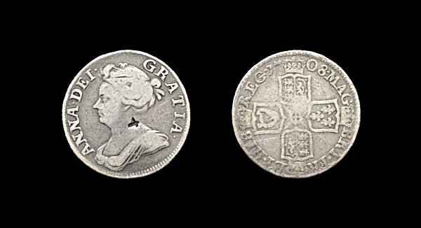 GREAT BRITAIN silver 1 shilling 1708