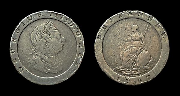 GREAT BRITAIN cartwheel 2 pence 1797